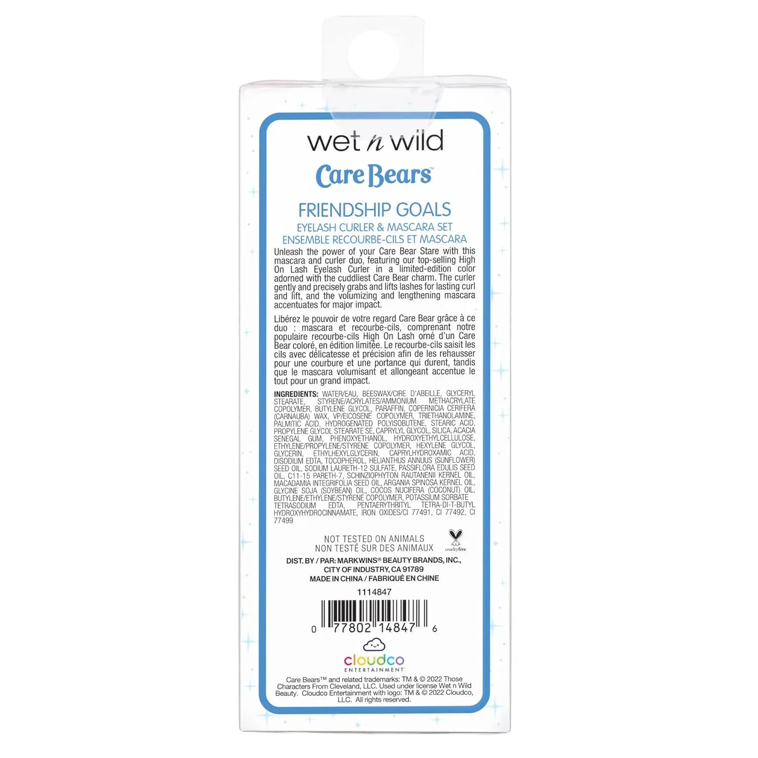 wet n wild Care Bears Eyelash Curler & Mascara Set – Volumizing Black Mascara & High-On Lash Curler, Pinch-Free Curling, Rubberized Grip, Limited-Edition Collectible, Cruelty-Free