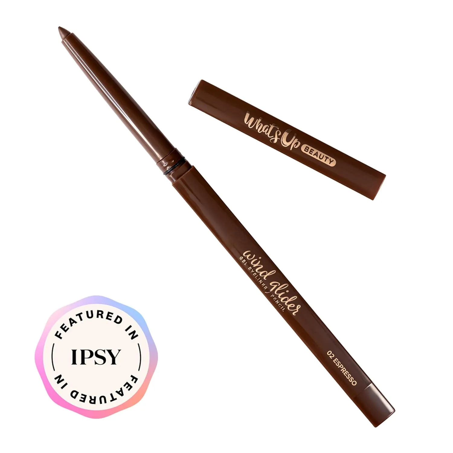 Whats Up Beauty - Wind Glider Gel Eyeliner Pencil - Shade 02 Espresso Brown Clean Cruelty Free Vegan Eye Makeup