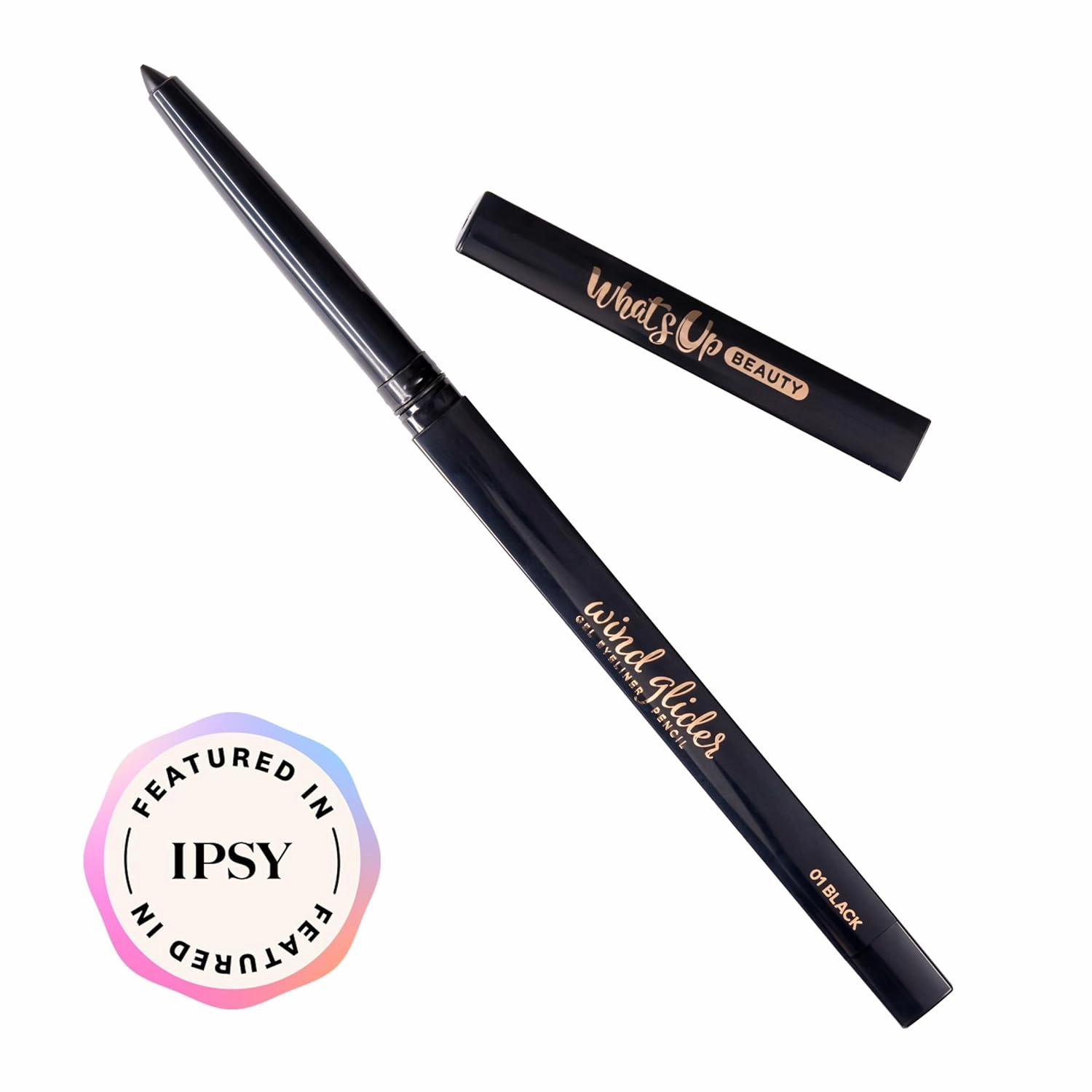 Whats Up Beauty - Wind Glider Gel Eyeliner Pencil - Shade 01 Black Clean Cruelty Free Vegan Eye Makeup
