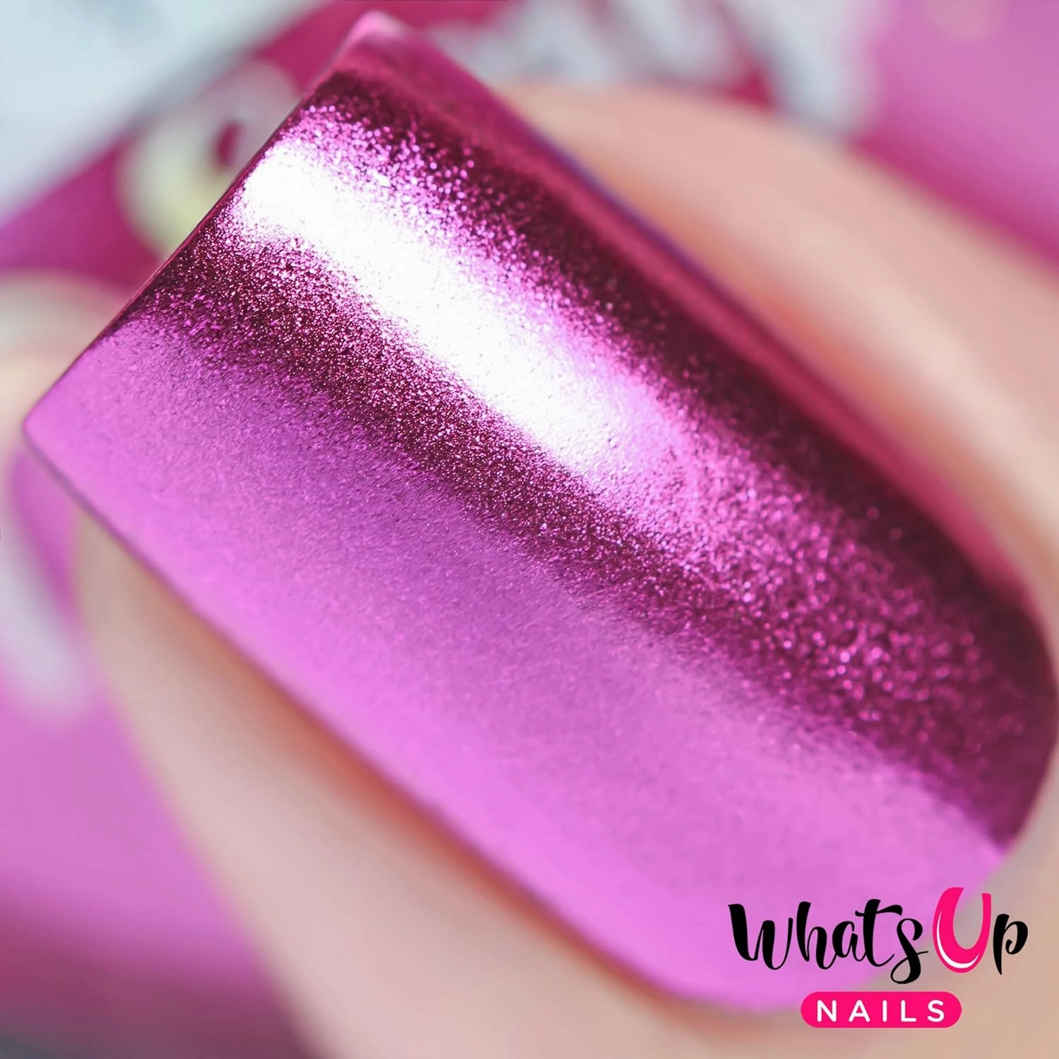 Whats Up Nails - Fuchsia Chrome Powder For Mirror Nails