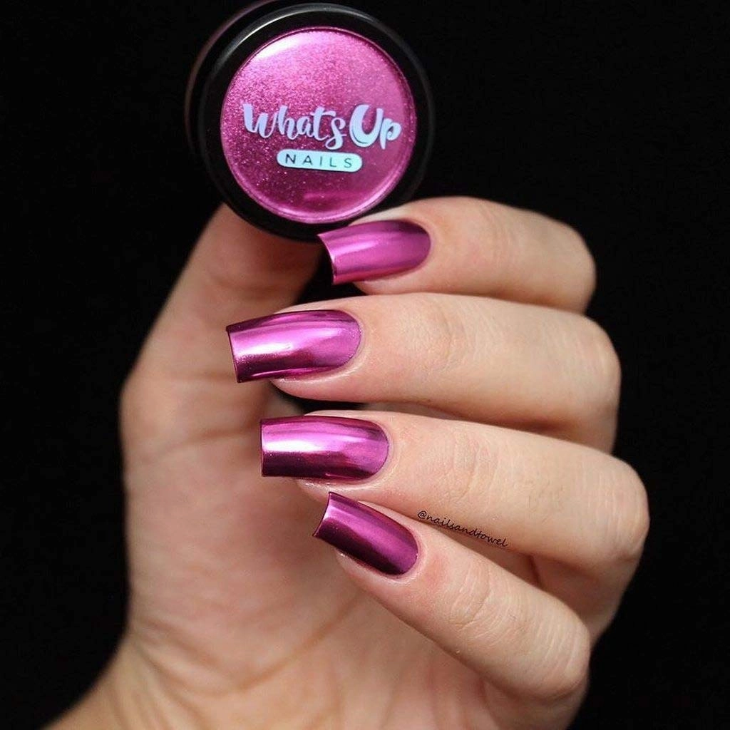 Whats Up Nails - Fuchsia Chrome Powder For Mirror Nails