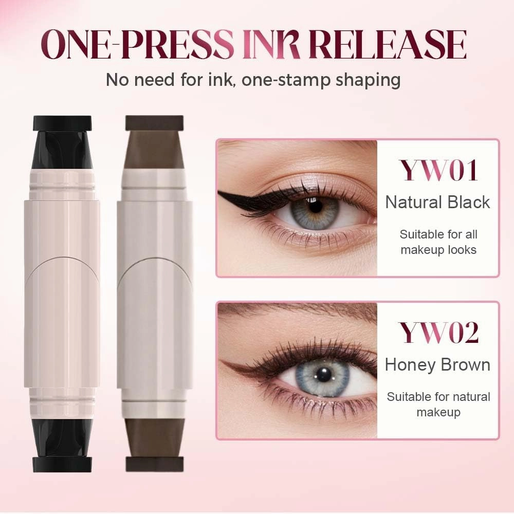 Wing Eyeliner Stamp Pen,Gel Eyeliner Pencil Set,Smudge-Proof Liquid Pen,for Quick, Smudge-Proof, Precision Stamp