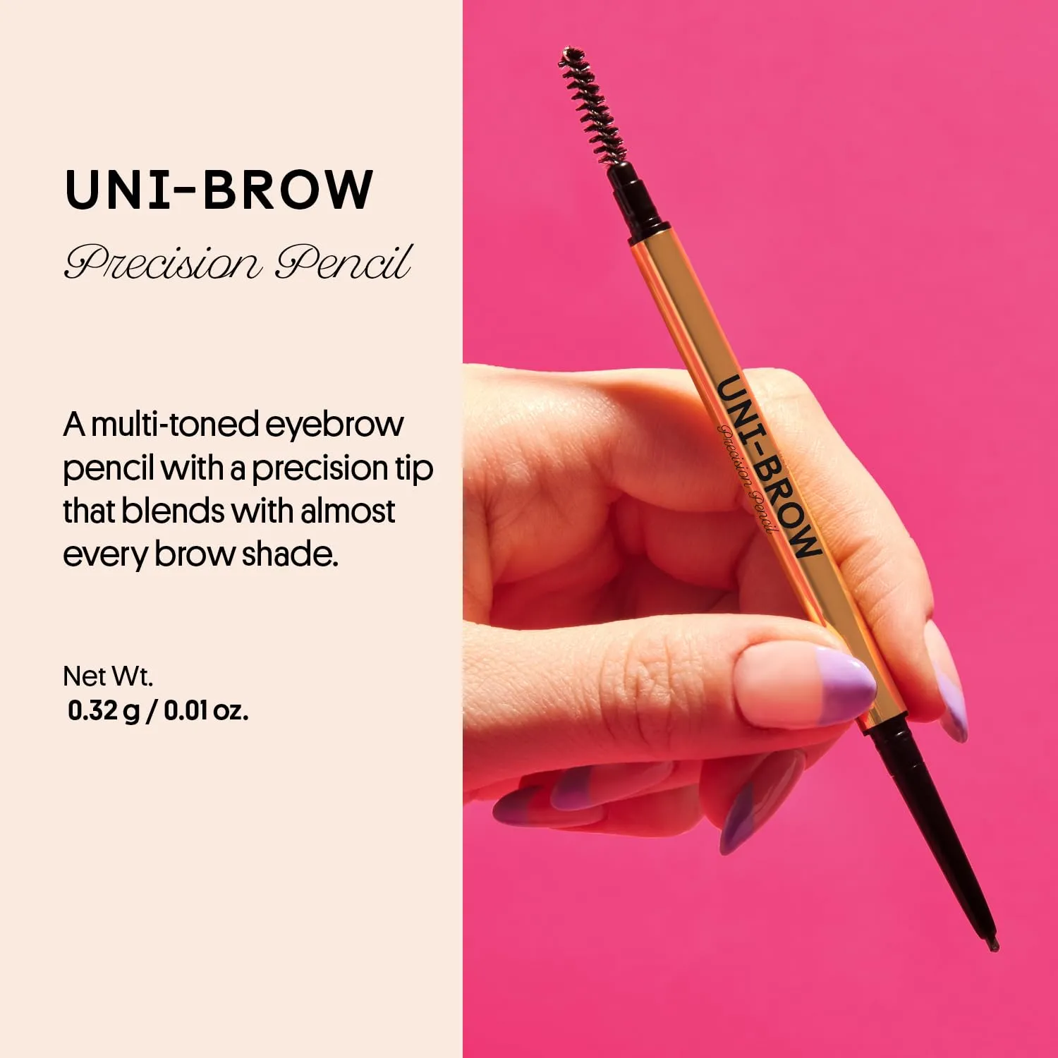 Winky Lux Uni Brow Precision Eyebrow Pencil, Dual Sided with Spoolie, Longwearing Waterproof Eyebrow Crayon, Define Ultra Fine Tip to Shape and Fill Brows, Brown, Blonde and Taupe Universal Shade