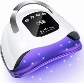 Wisdompark 320W UV LED Nail Lamp, Nail Dryer for Gel Polish with 72Pcs Lamp Beads and Automatic Sensor/4 Timer Setting Professional Nail Art Tools (Black)