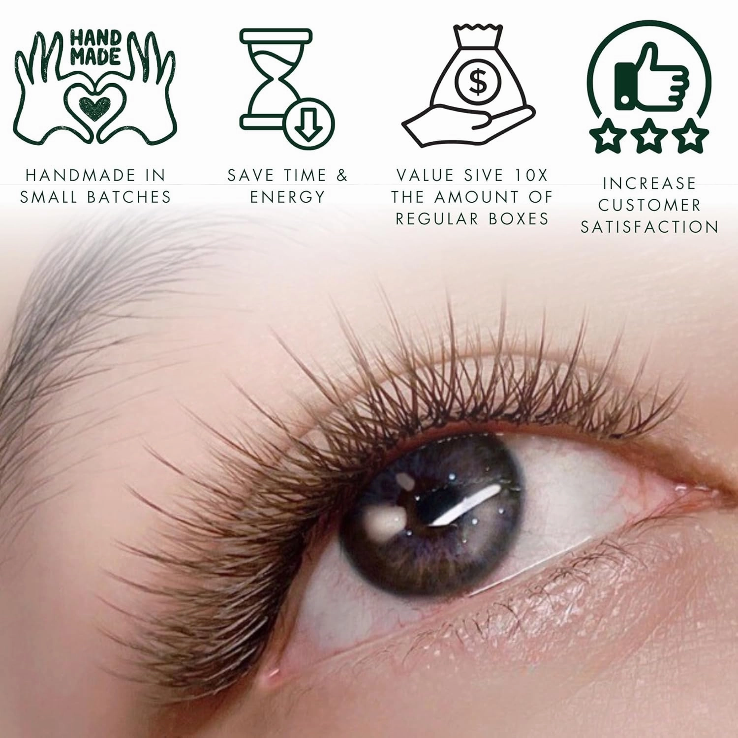 Wispy 1200 Fans - XXL Box - Promade Fans | 5D volume | 0.07 | Premade volume lash fans for professional eyelashes extensions | Pinneacle Lash Supply (Brown | C curl | 12-13-14-15-16mm)