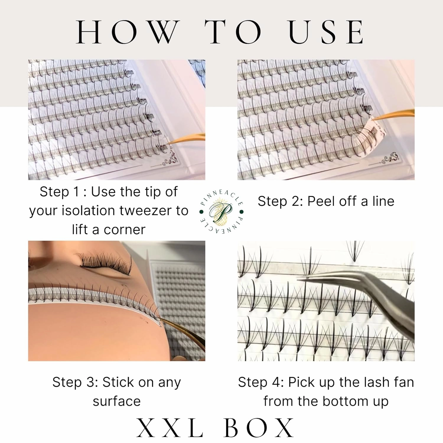 Wispy 1200 Fans - XXL Box - Promade Fans | 5D volume | 0.07 | Premade volume lash fans for professional eyelashes extensions | Pinneacle Lash Supply (Brown | C curl | 12-13-14-15-16mm)