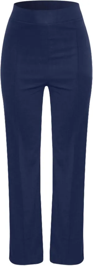 Women's Sexy Slimming Stretchy Trousers High Waisted Wide Leg Button-Down Pants Sailor Bell Flare Pants