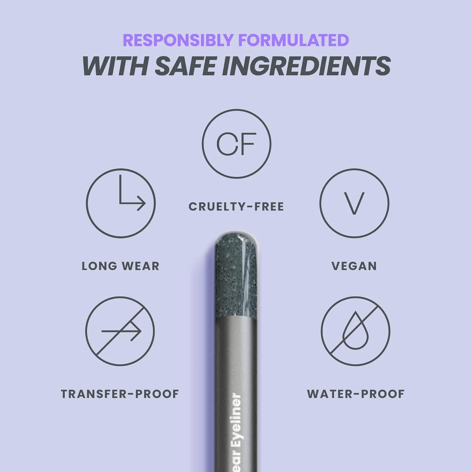 Wonderskin 1440 Longwear Blue Glitter Waterproof Eyeliner Pencil - Sharpenable Eyeliner Pencil and Smudge Proof Eye Liner Pencils (Oyster Blue)