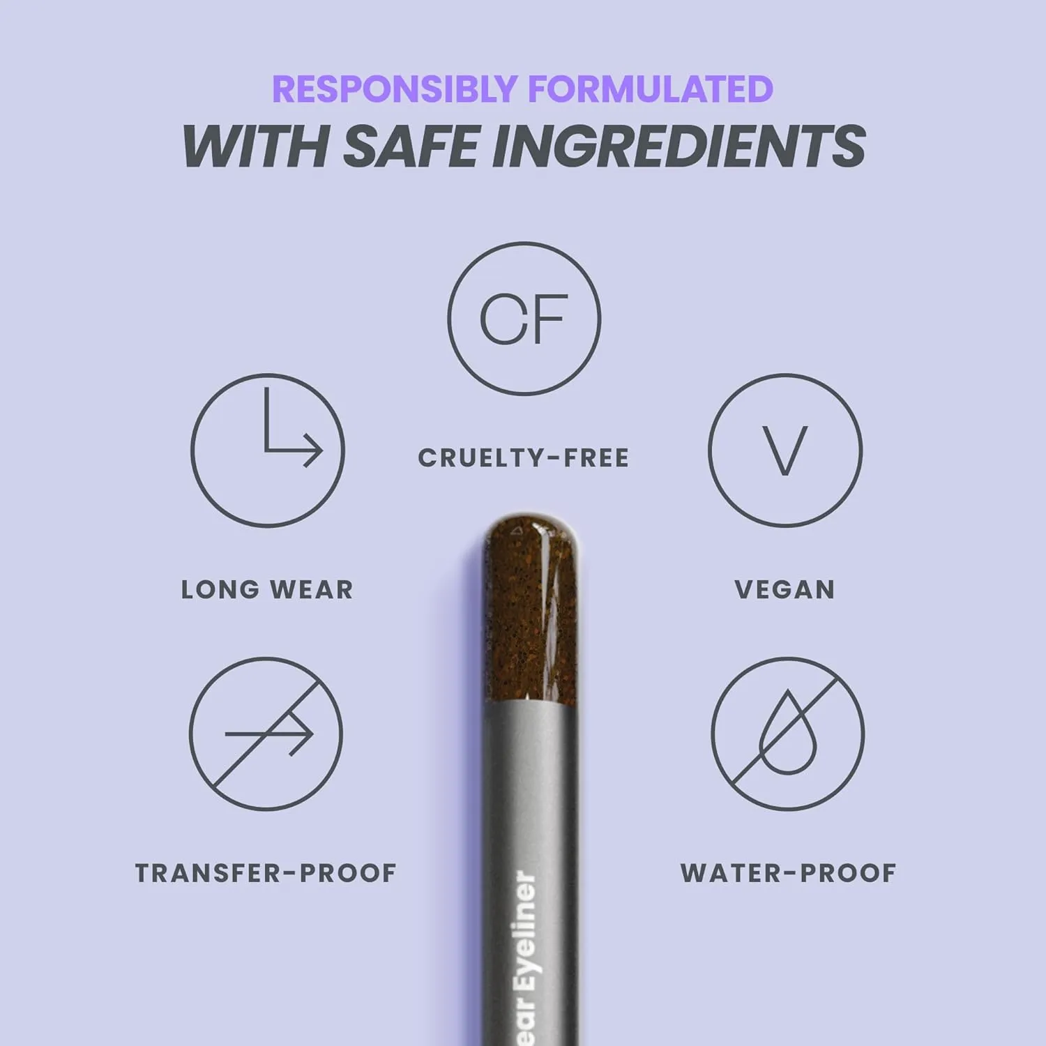 Wonderskin 1440 Longwear Brown Glitter Waterproof Eyeliner Pencil - Sharpenable Eyeliner Pencil & Smudge Proof Brown Eye Liner Pencils (Gold Mocha)