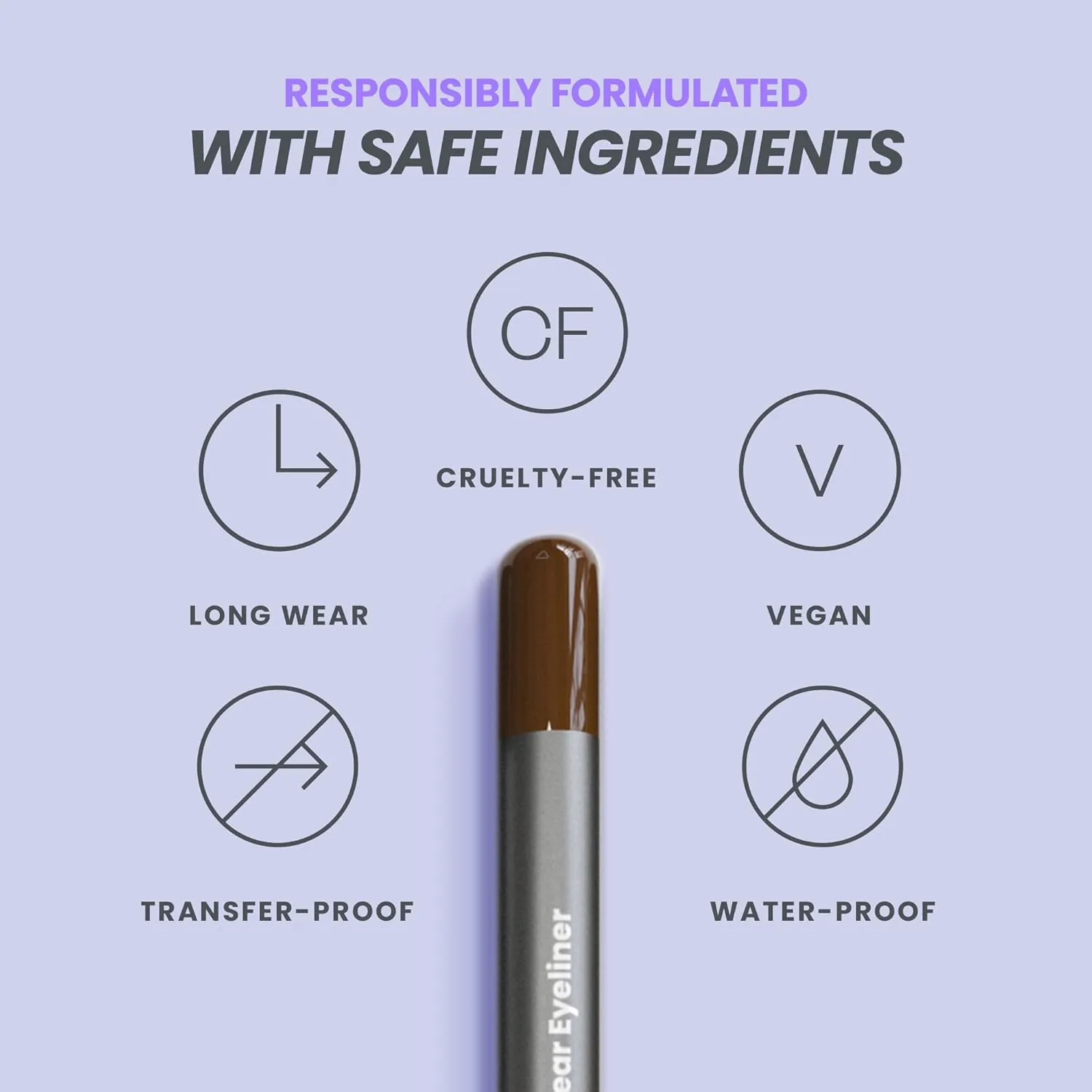 Wonderskin 1440 Longwear Brown Waterproof Eyeliner Pencil - Sharpenable Eyeliner Pencil and Smudge Proof Brown Eye Liner Pencils (Kalamata)