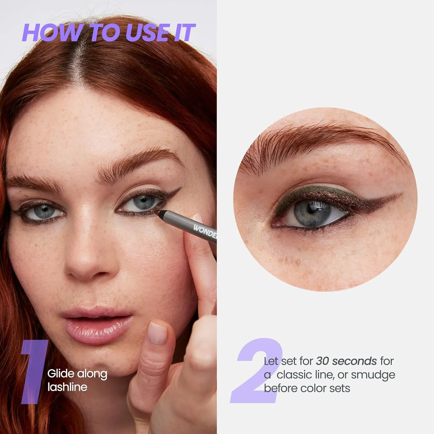 Wonderskin 1440 Longwear Brown Waterproof Eyeliner Pencil - Sharpenable Eyeliner Pencil and Smudge Proof Brown Eye Liner Pencils (Kalamata)