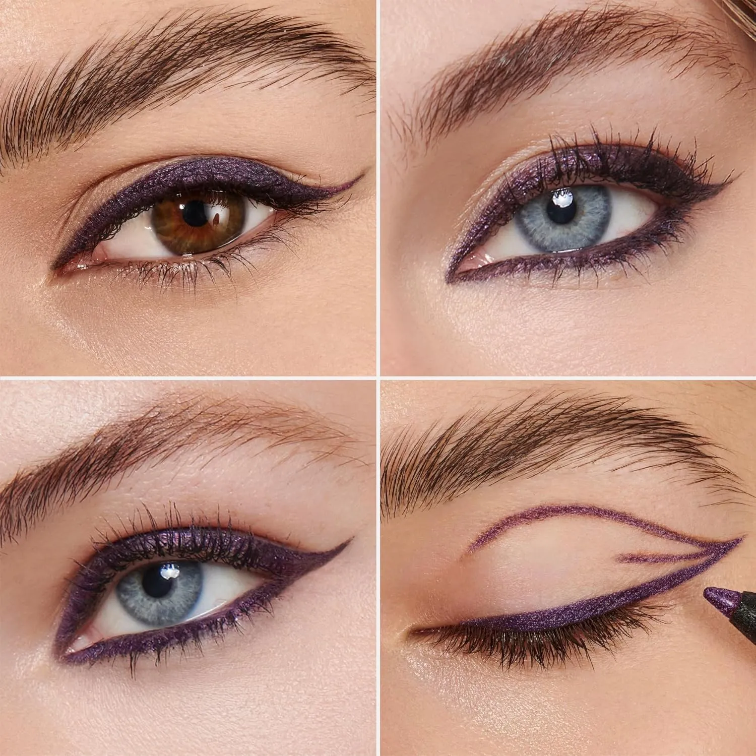 Wonderskin 1440 Longwear Purple Waterproof Eyeliner Pencil - Sharpenable Eyeliner Pencil and Smudge Proof Deep Purple Eye Liner Pencils (Eggplant)