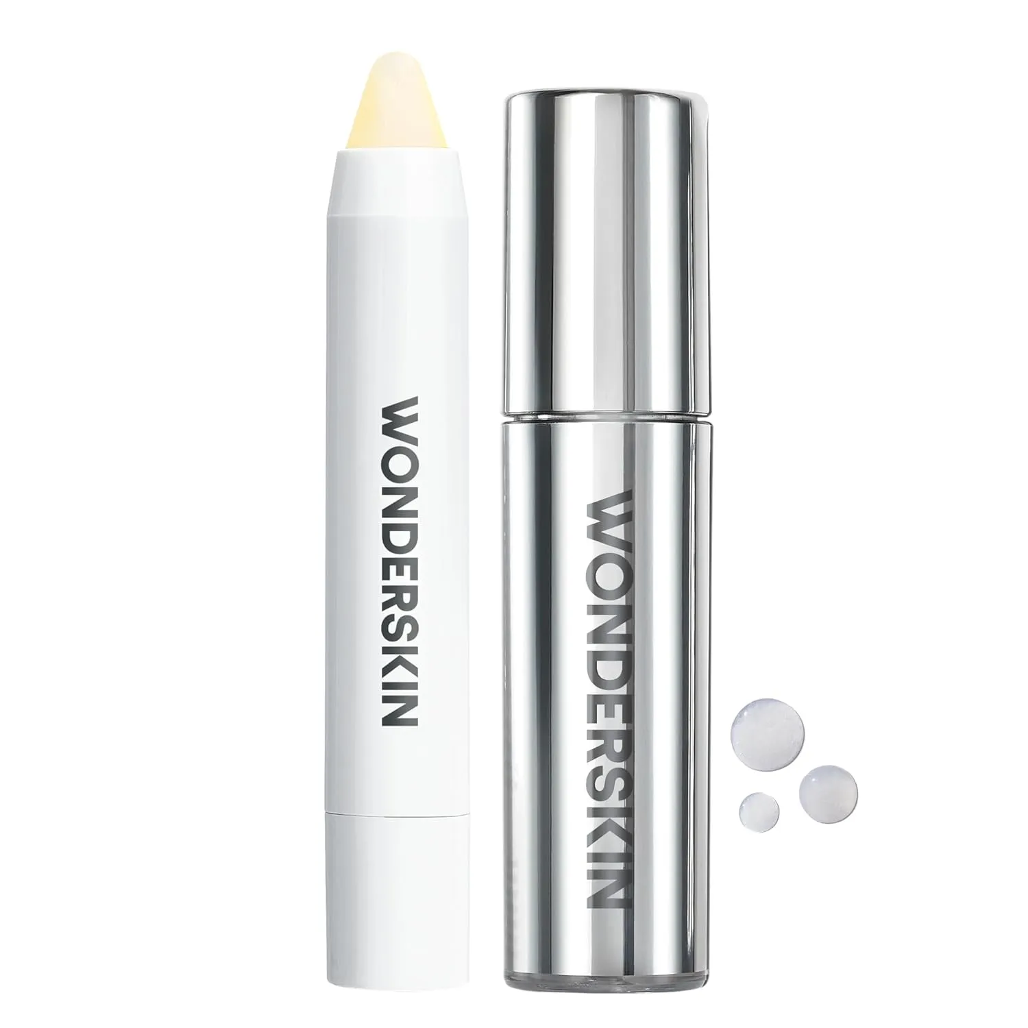Wonderskin 3-in-1 Lip Scrub Exfoliator & Moisturizer, Lip Exfoliator Scrub, Hydrating Balm with Lip Rehab Serum Oil, Hydrating and Moisturizing (Clear)