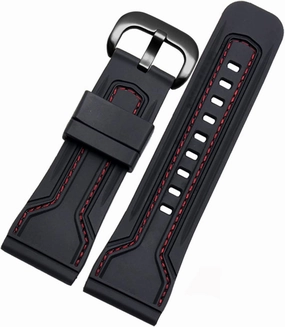 Wscebck WatchBands for Seven Friday Rubber Watch Strap Egler Waterproof Watch Band Sevenfriday P Series Yp3c/02 (Color : Black red-Black, Size : 28mm)