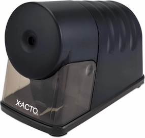 X-Acto 2012688 Model 1799 Powerhouse Heavy-Duty Electric Pencil Sharpener, Black, Quiet Operation, Hardened Helical Cutter for Maximum Precision and Durability, Suction Cup Feet for Safety
