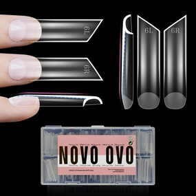 XXL Lipstick Shape Nail Tip, Natural (not Sculpted), Symmetrical Cut Extra Thick False Nails Press On, Full Cover Soft Gel Extension Fake Nail Acrylic Kit French Tip X 15 Size 180pc
