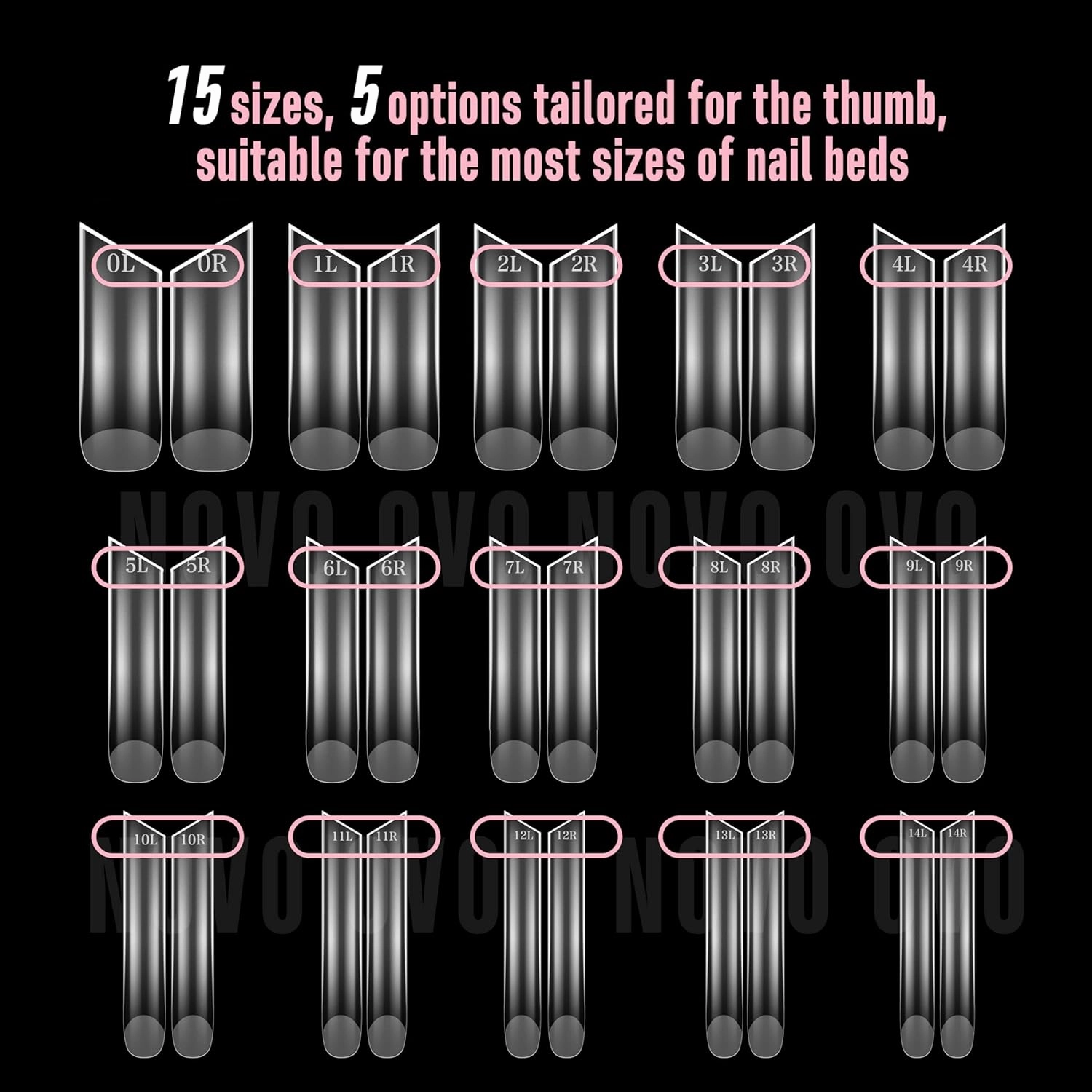 XXL Lipstick Shape Nail Tip, Natural (not Sculpted), Symmetrical Cut Extra Thick False Nails Press On, Full Cover Soft Gel Extension Fake Nail Acrylic Kit French Tip X 15 Size 180pc