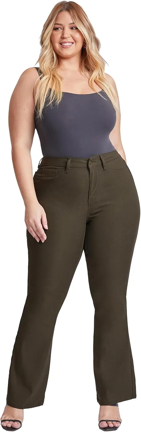 YMI Women's Hyperstretch Forever Color Flare Pants