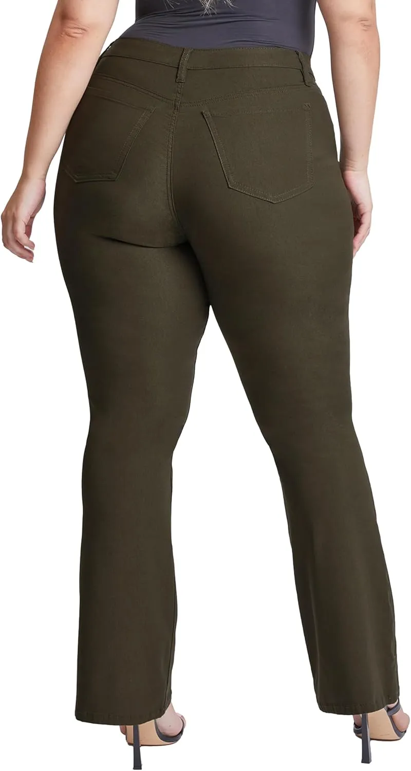 YMI Women's Hyperstretch Forever Color Flare Pants