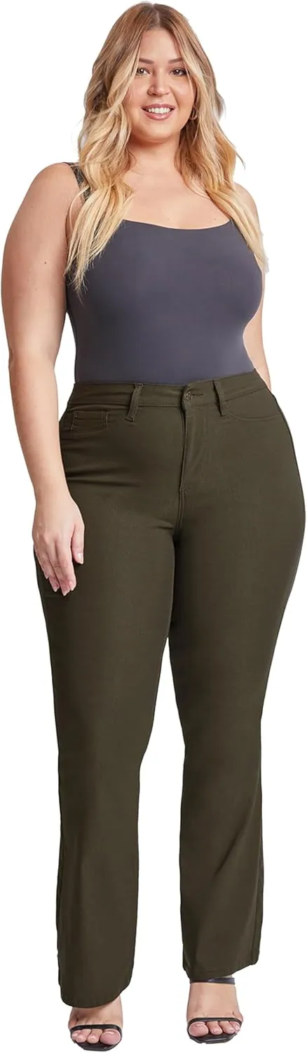 YMI Women's Hyperstretch Forever Color Flare Pants