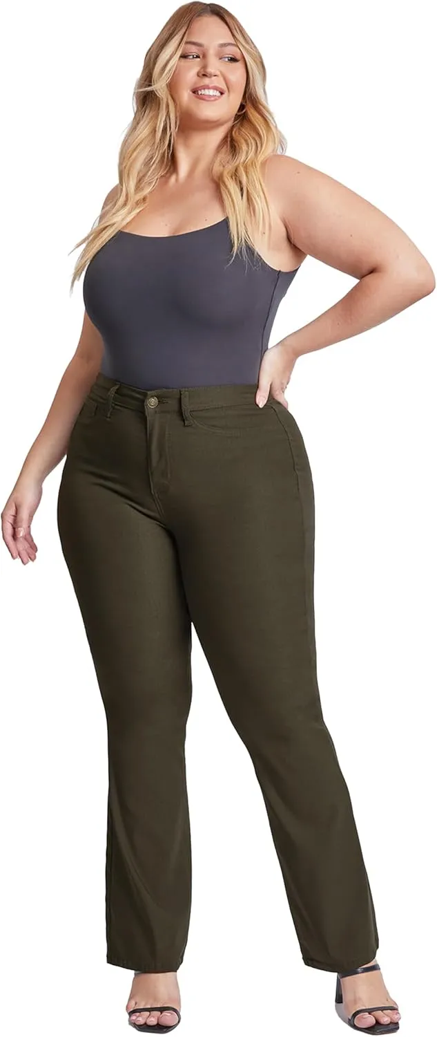 YMI Women's Hyperstretch Forever Color Flare Pants