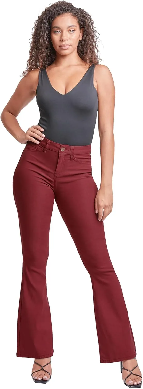 YMI Women's Hyperstretch Forever Color Flare Pants