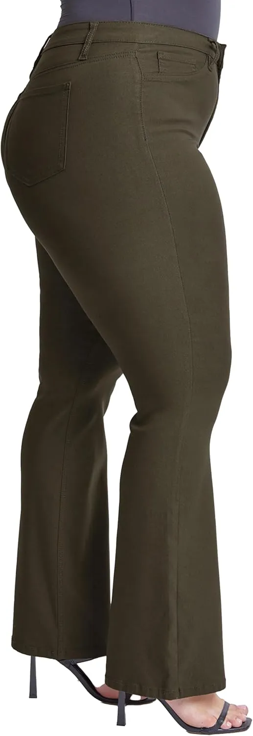 YMI Women's Hyperstretch Forever Color Flare Pants