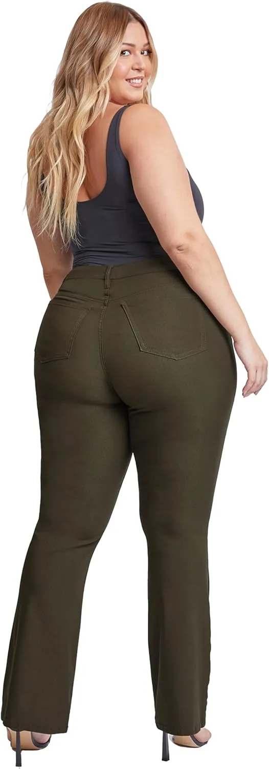 YMI Women's Hyperstretch Forever Color Flare Pants