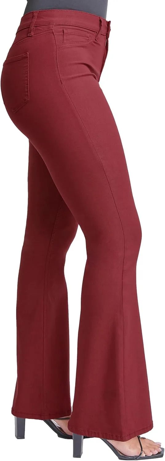 YMI Women's Hyperstretch Forever Color Flare Pants