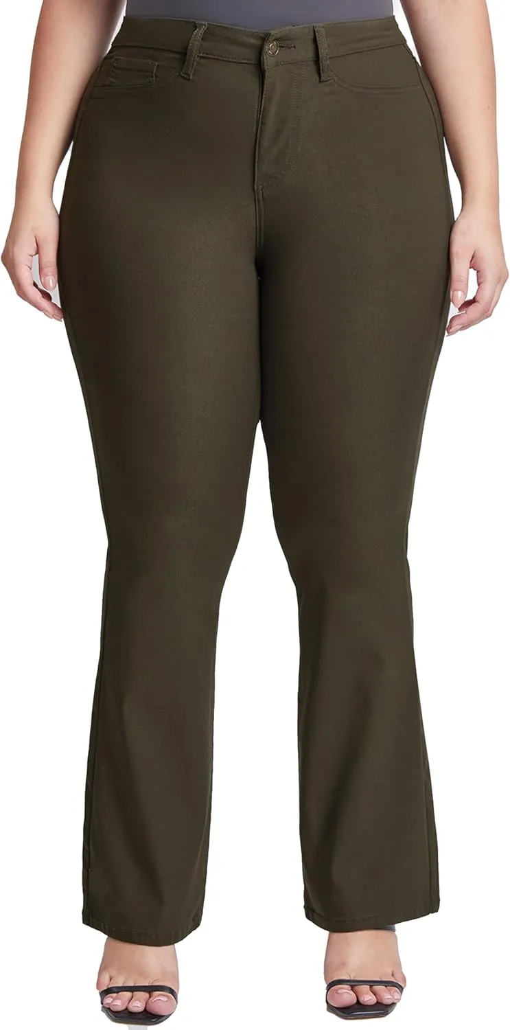 YMI Women's Hyperstretch Forever Color Flare Pants