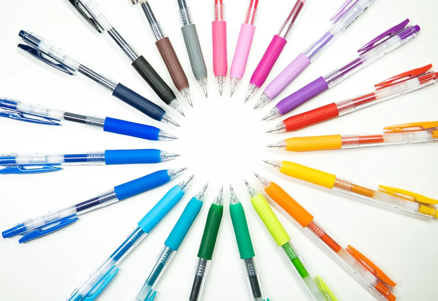 Zebra Pen Sarasa Clip Retractable Gel Pen, Fine Point, 0.5mm, Rainbow Assorted Colors (Pack fo 1, 20 Count Total)