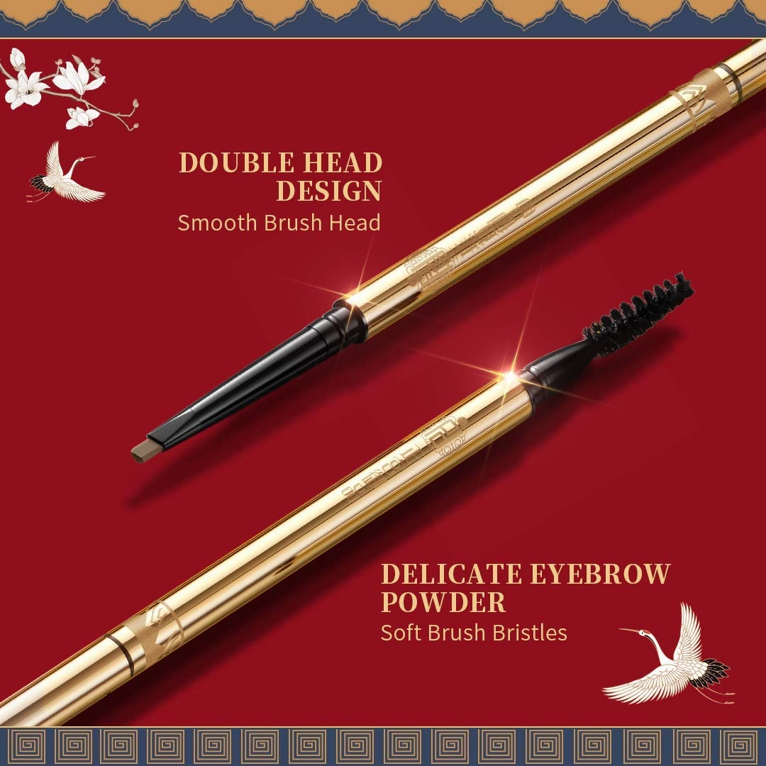 ZEESEA [Palace Identity] Round Eyebrow Pencil,Makeup Infallible Long-Lasting Eyebrow pencil, Ultra-Fine Felt Tip, Dark Brown