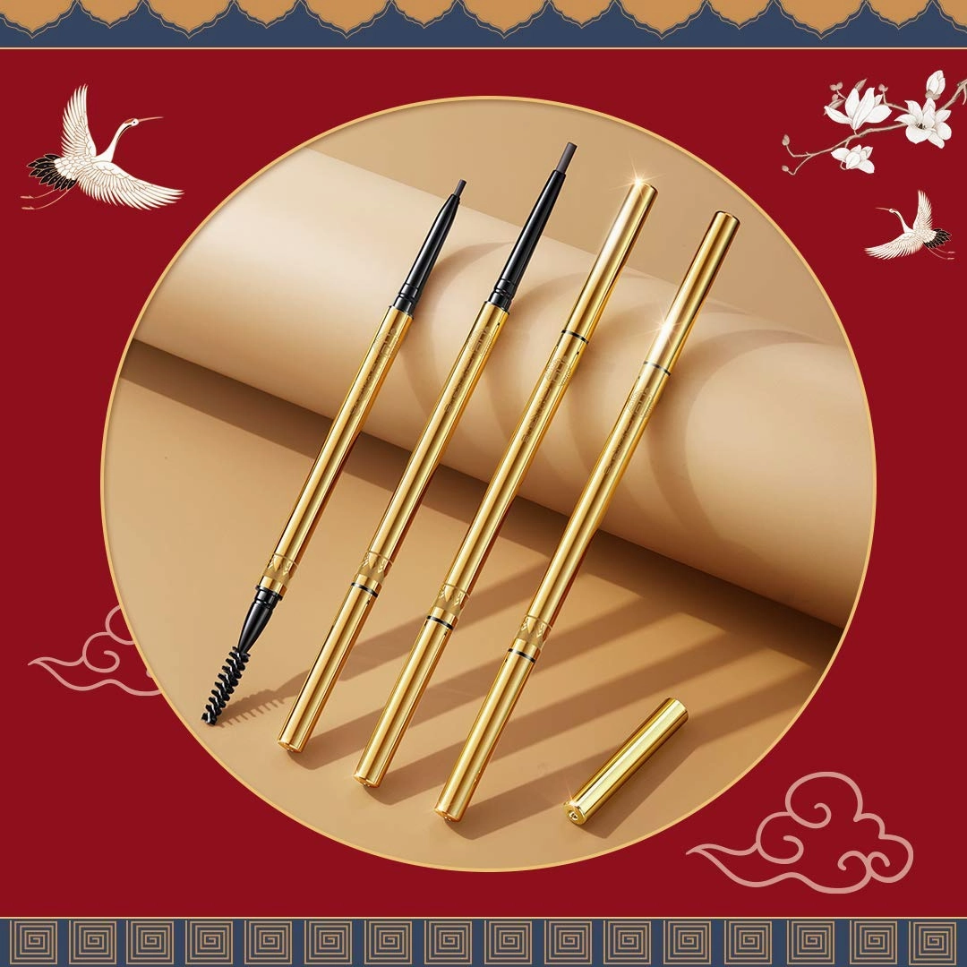 ZEESEA [Palace Identity] Round Eyebrow Pencil,Makeup Infallible Long-Lasting Eyebrow pencil, Ultra-Fine Felt Tip, Dark Brown