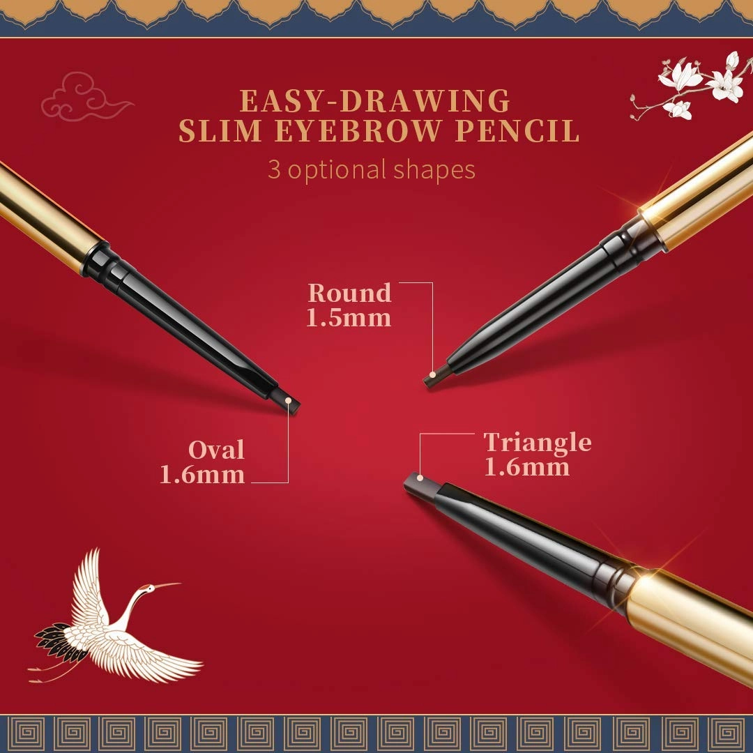 ZEESEA [Palace Identity] Round Eyebrow Pencil,Makeup Infallible Long-Lasting Eyebrow pencil, Ultra-Fine Felt Tip, Dark Brown