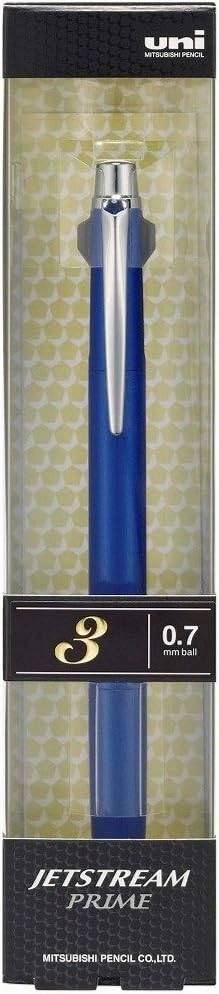 三菱鉛筆 Mitsubishi Pencil SXE3300007.9 Jetstream Prime Tri-Color Ballpoint Pen, 0.03 inches (0.7 mm), Navy